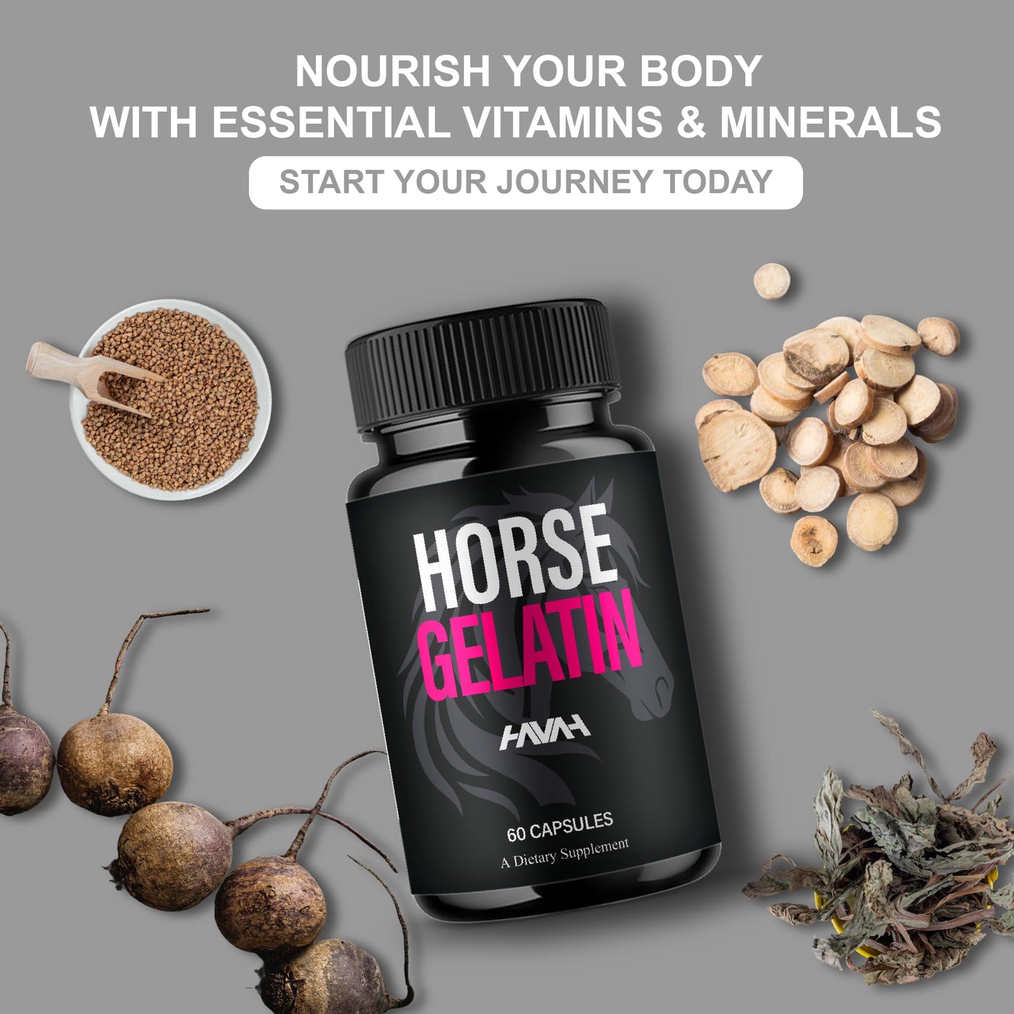 Havah Horse Gelatin Advanced Overall Support Capsules, 180 Capsules