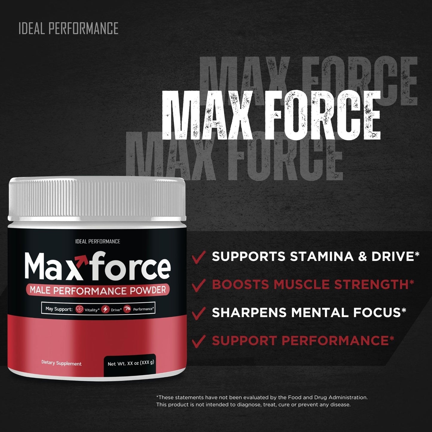 IDEAL PERFORMANCE Max Force Powder 2 Ounce