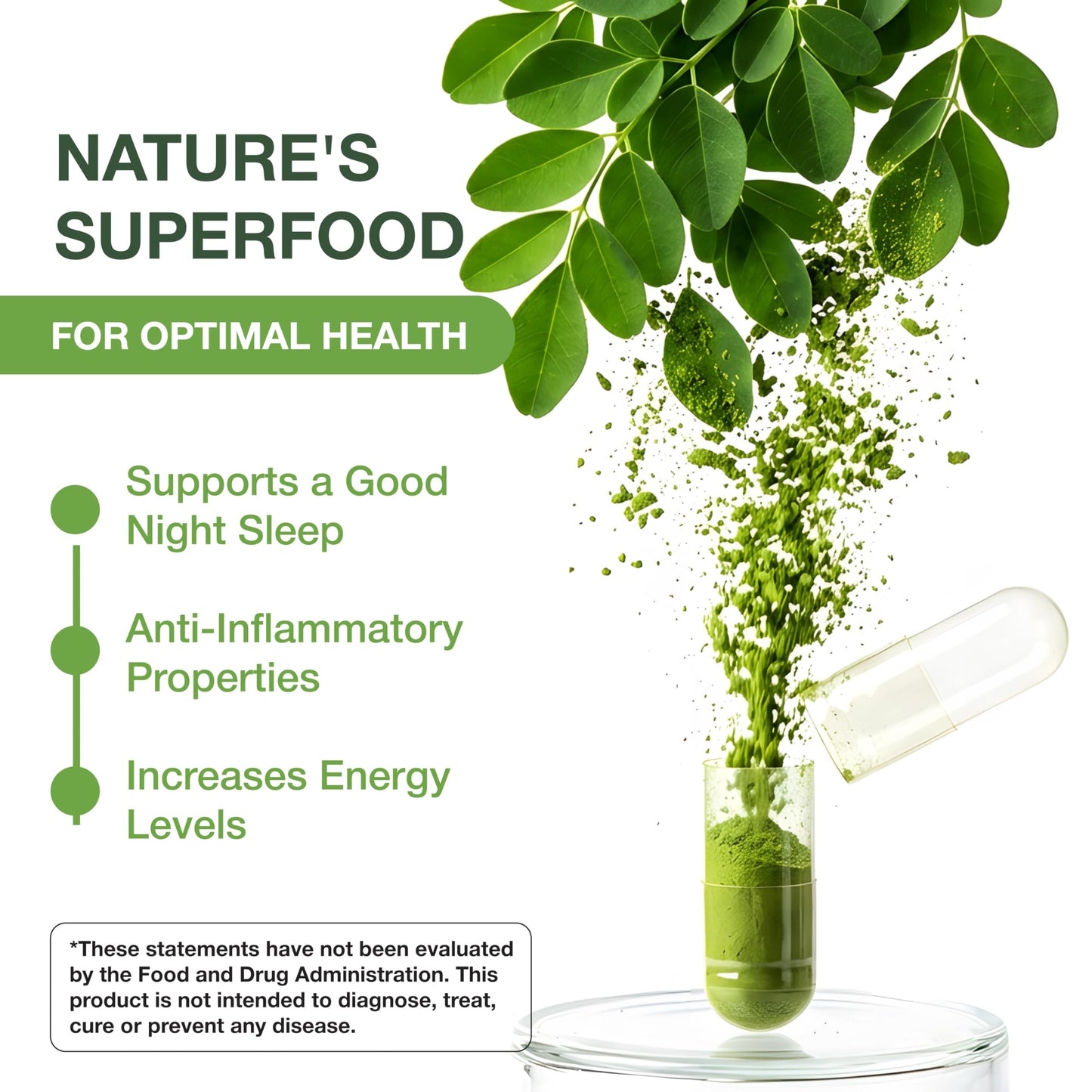 Nature At Best Moringa Organic Capsules 120 Capsules
