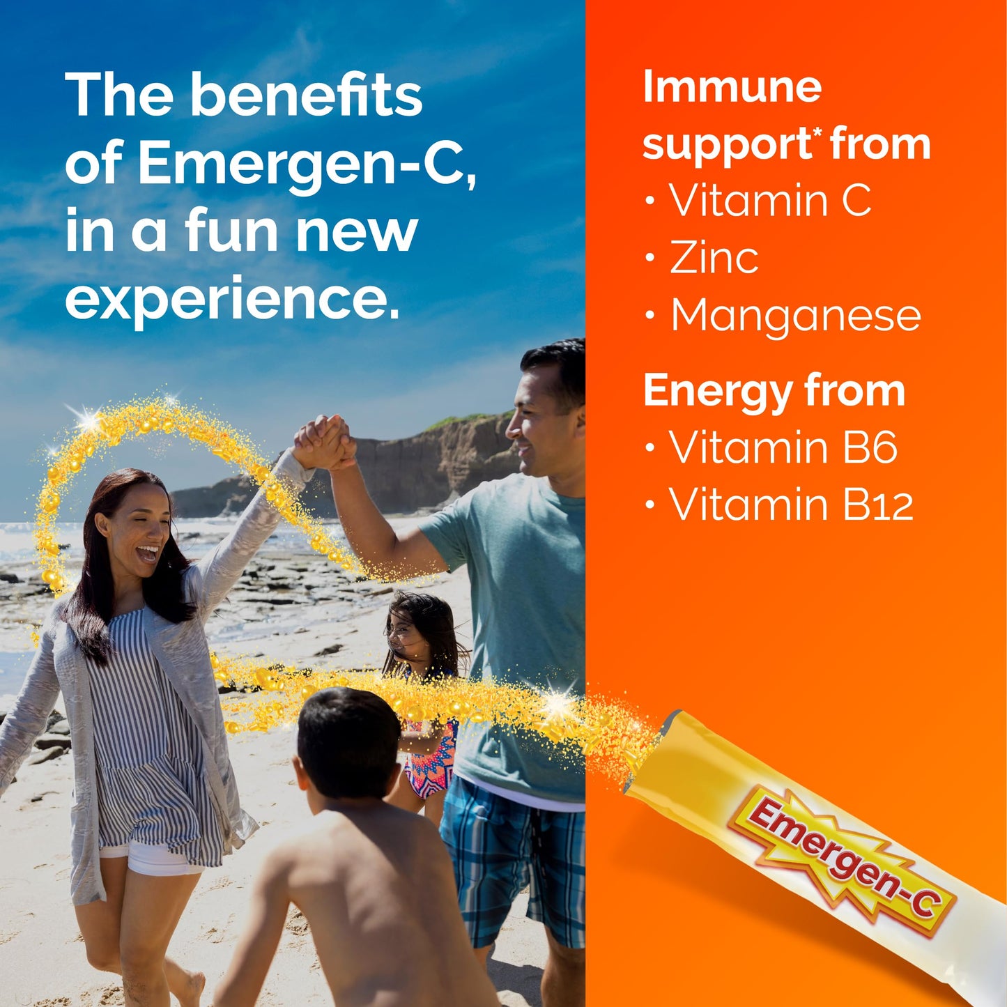 Emergen-C Vitamin C 500mg Immune Support Crystals Powder 7.84 oz