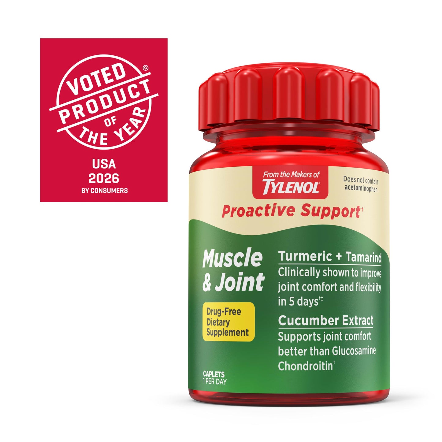 Tylenol Proactive Support for Muscle & Joint Caplets 30 Count