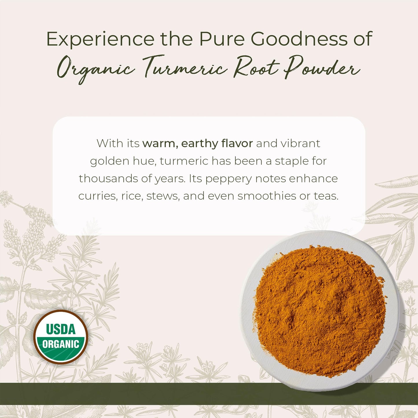 Starwest Botanicals Organic Ground Turmeric Root Powder 16 oz