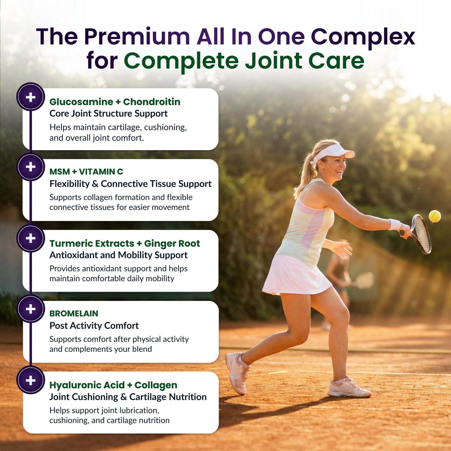ForestLeaf Glucosamine Chondroitin MSM Joint Supplement Complex 120 Capsules