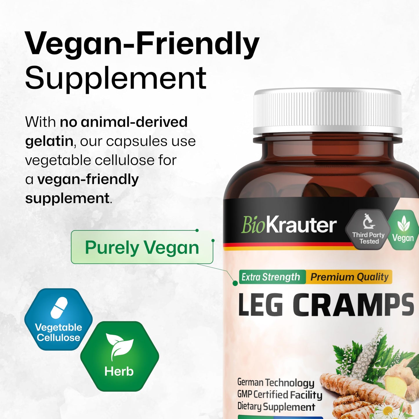 BIO KRAUTER Magnesium Glycinate Capsules 100 Count
