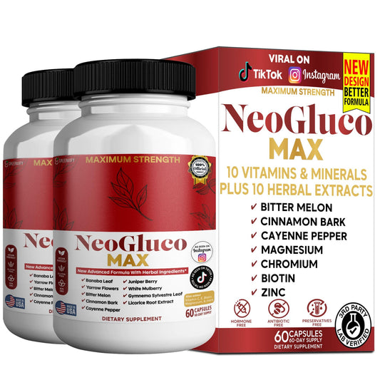 GREENVIFY NeoGraco MAX Maximum Strength Supplement with Banaba Leaf, Bitter Melon, Herbal Blend, 60 Veggie Capsules