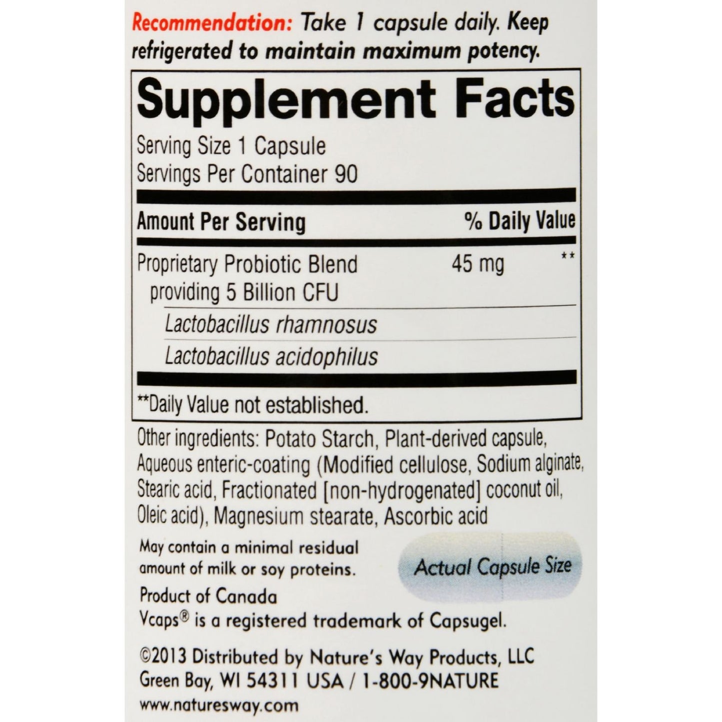 Nature's Way Primadophilus Original Capsule, 90 Capsules
