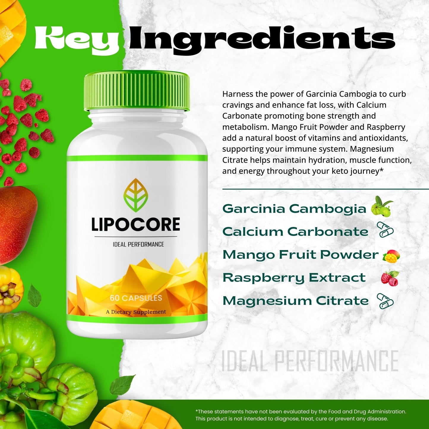 IDEAL PERFORMANCE Lipocore Capsules 120 Count