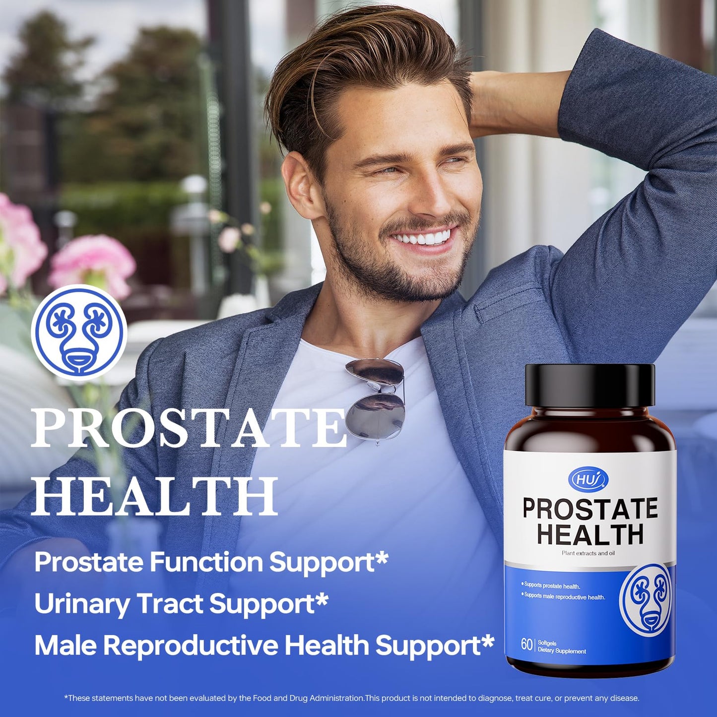 HUJ Prostate Health Saw Palmetto Softgels 60
