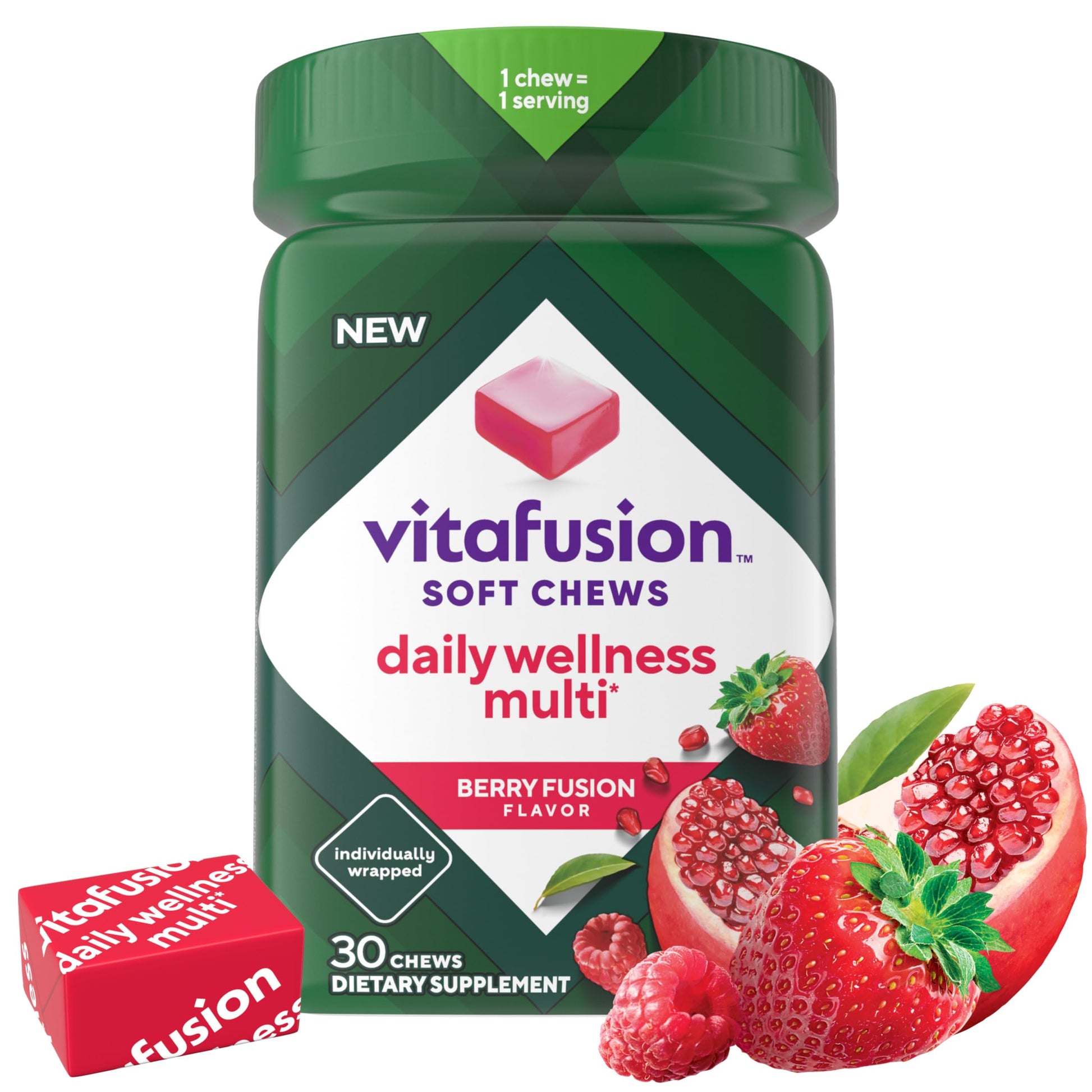 Vitafusion Daily Wellness Multi Chewable Multivitamins, 30 Chews