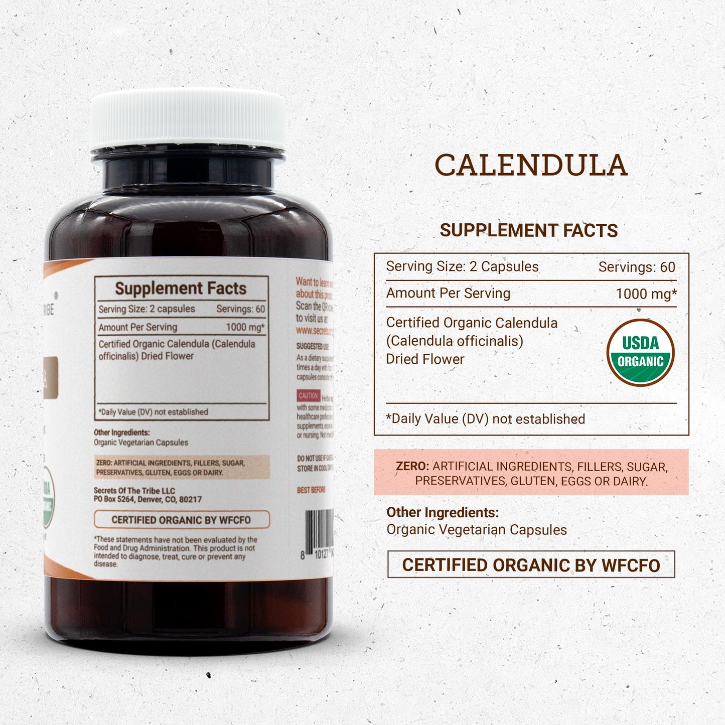 Secrets of the Tribe Calendula Capsules 120