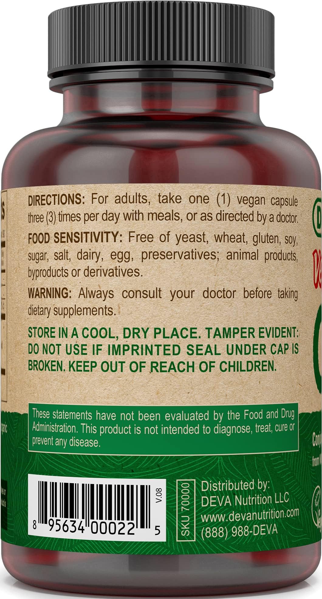 DEVA Conjugated Linoleic Acid (CLA) Vegan Vitamins Capsules, 90 Count