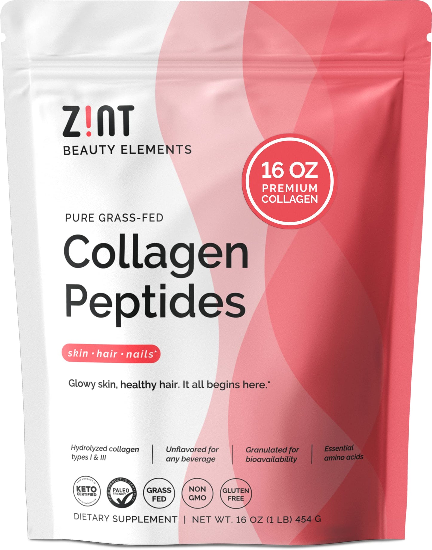 Zint Collagen Peptides Powder 16 oz