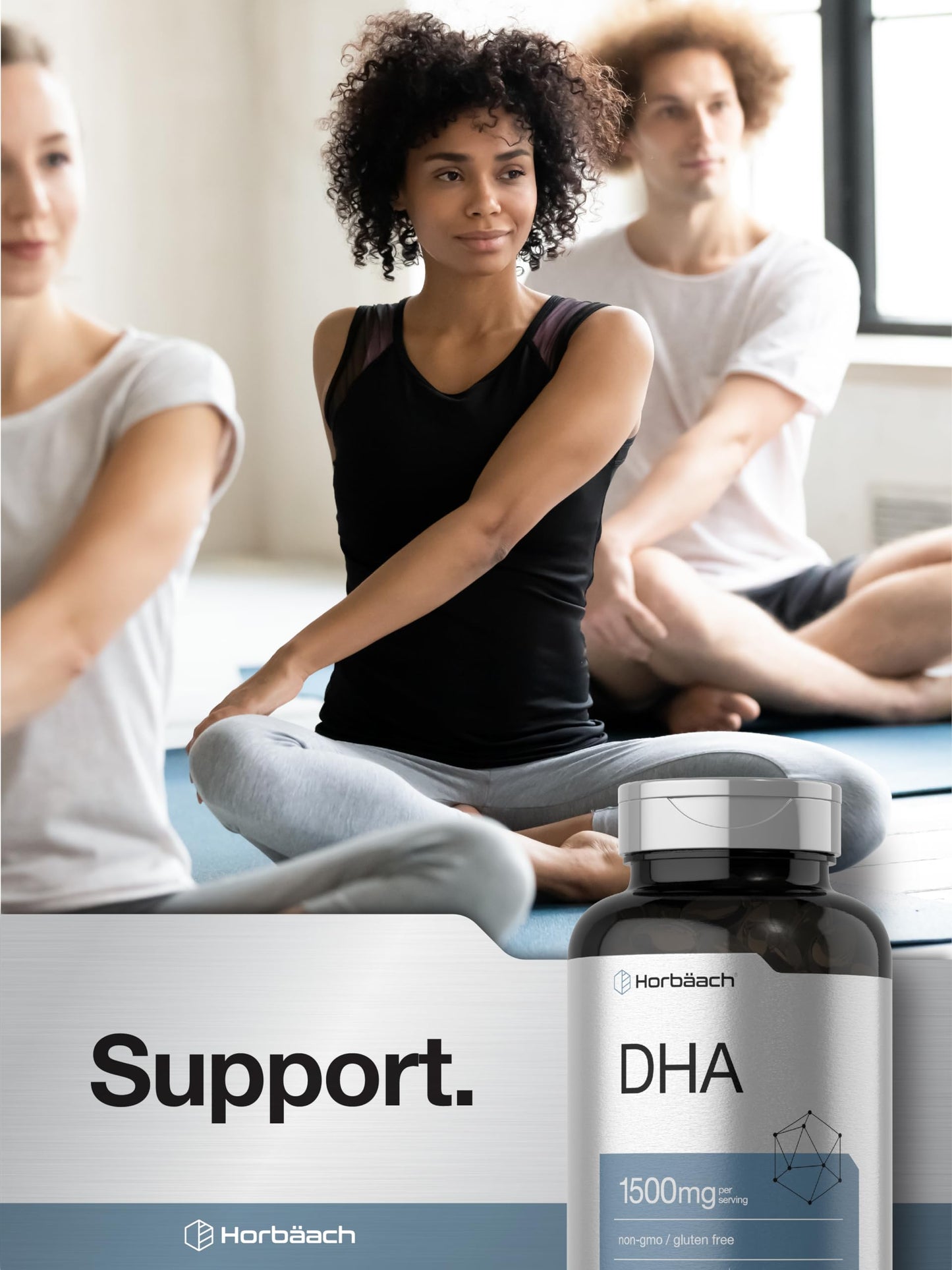 Horbäach DHA Supplement 1500mg Softgels, 90 Count