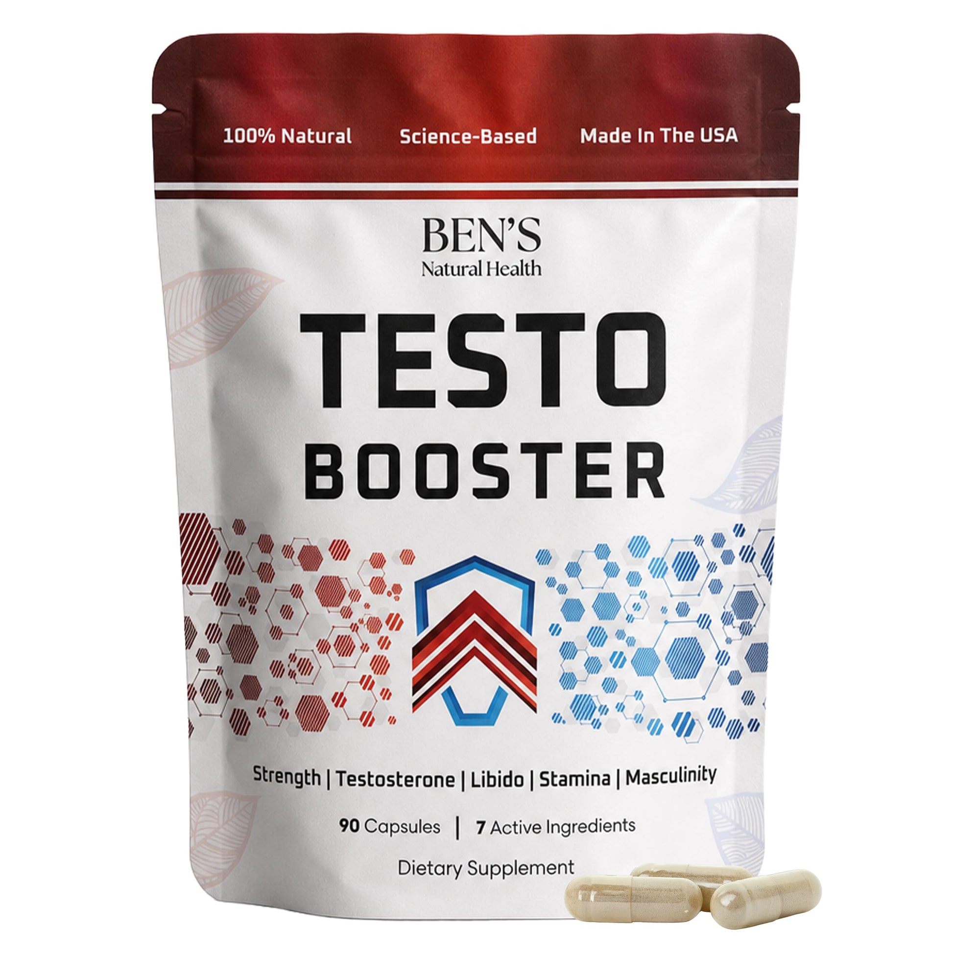 Ben's Natural Health Testo Booster Capsules, 90 Capsules