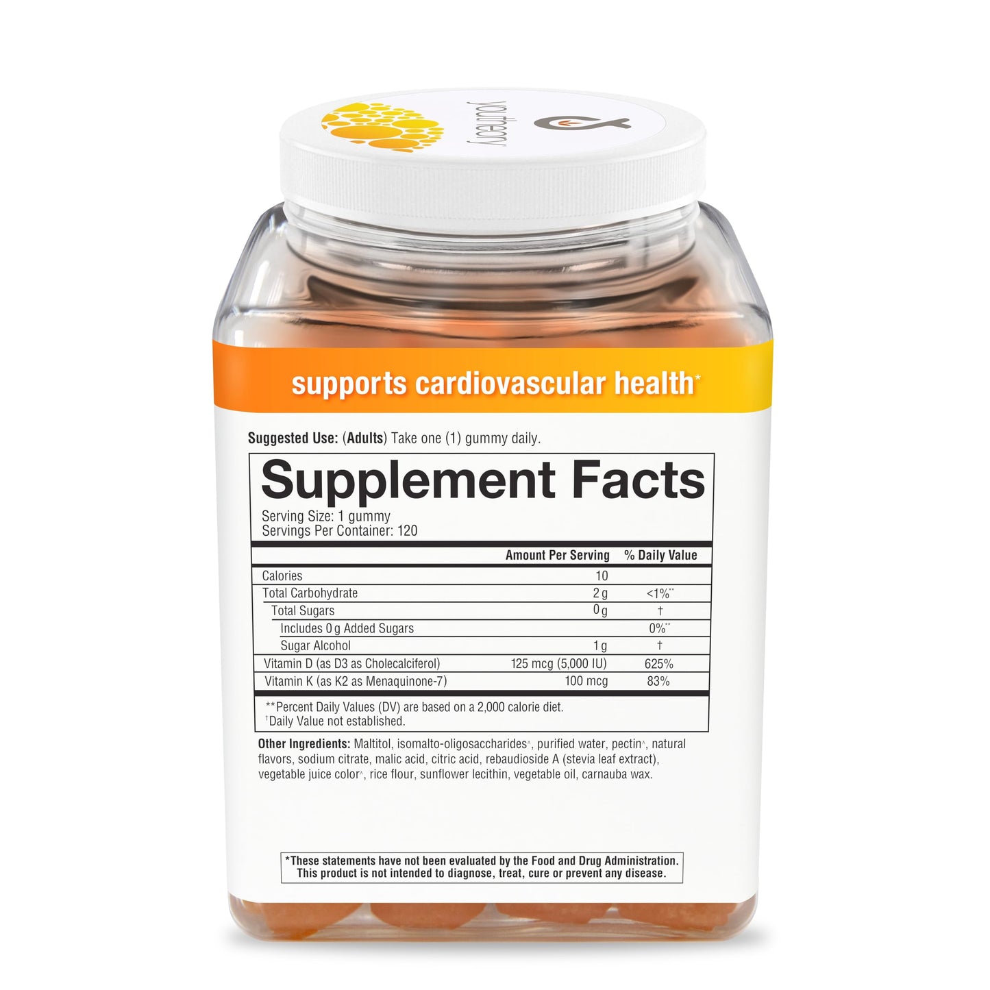 Youtheory K2D3 Sugar-Free Gummy 120 Count