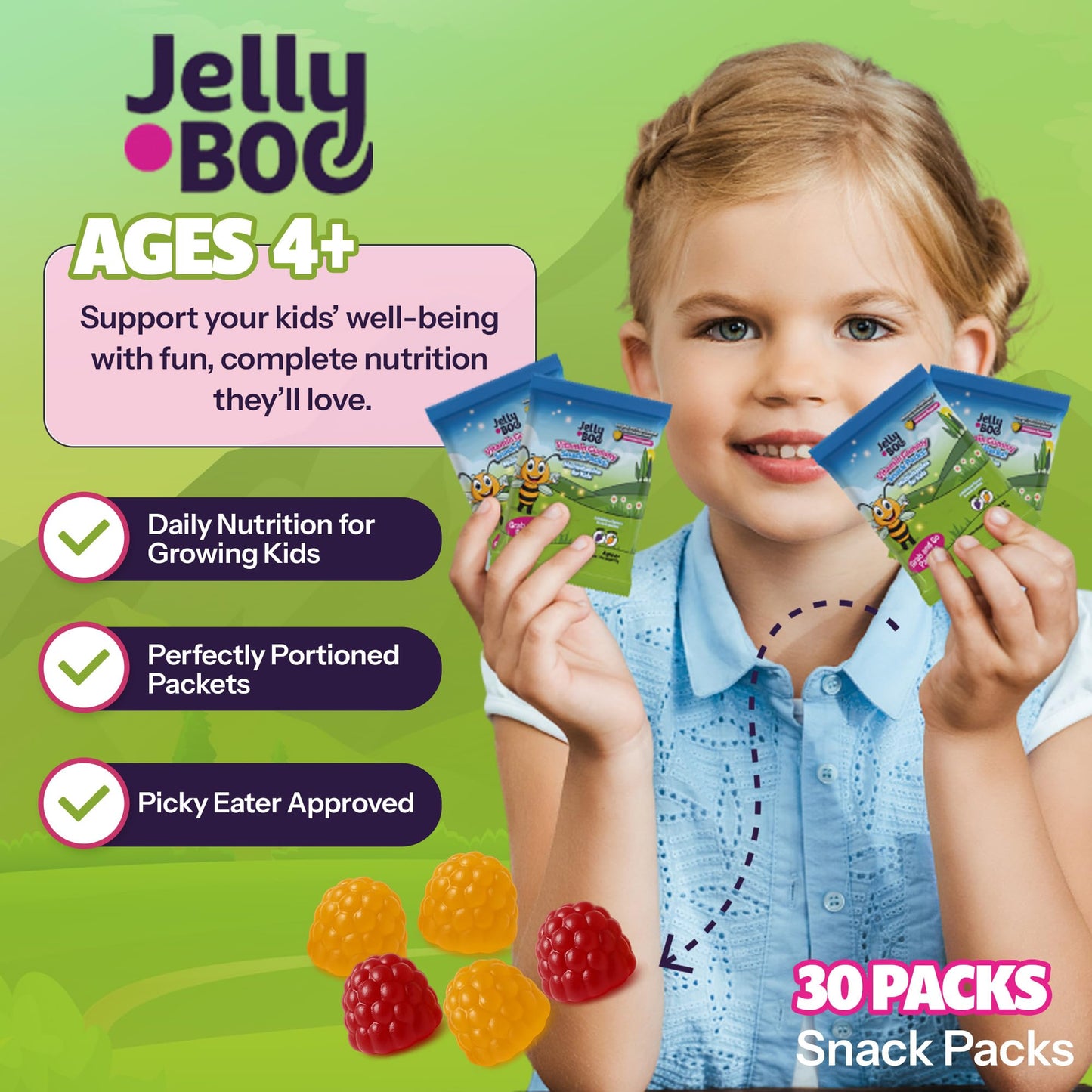 Jelly.Boo Kids Daily Multivitamin Gummy 1 Count