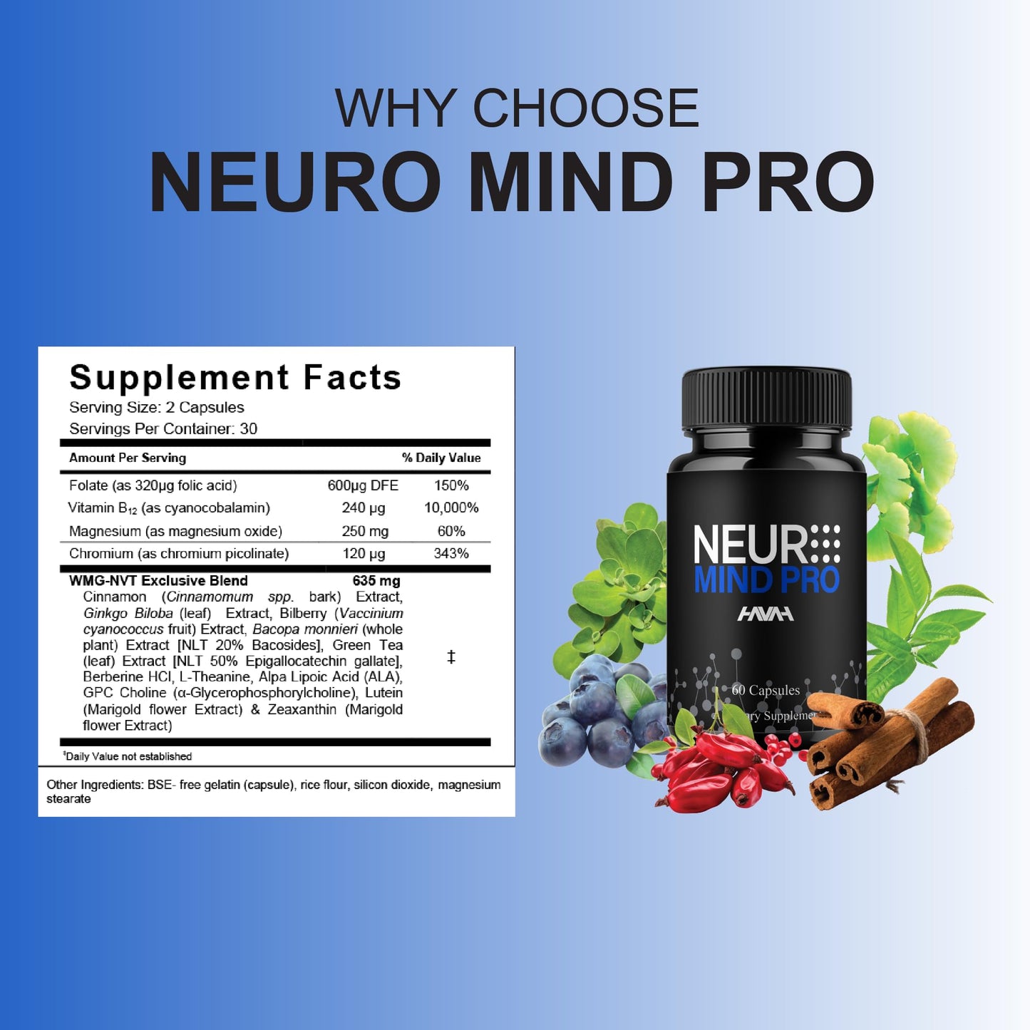 Havah NeuroMind Pro Brain Support 300 Capsules