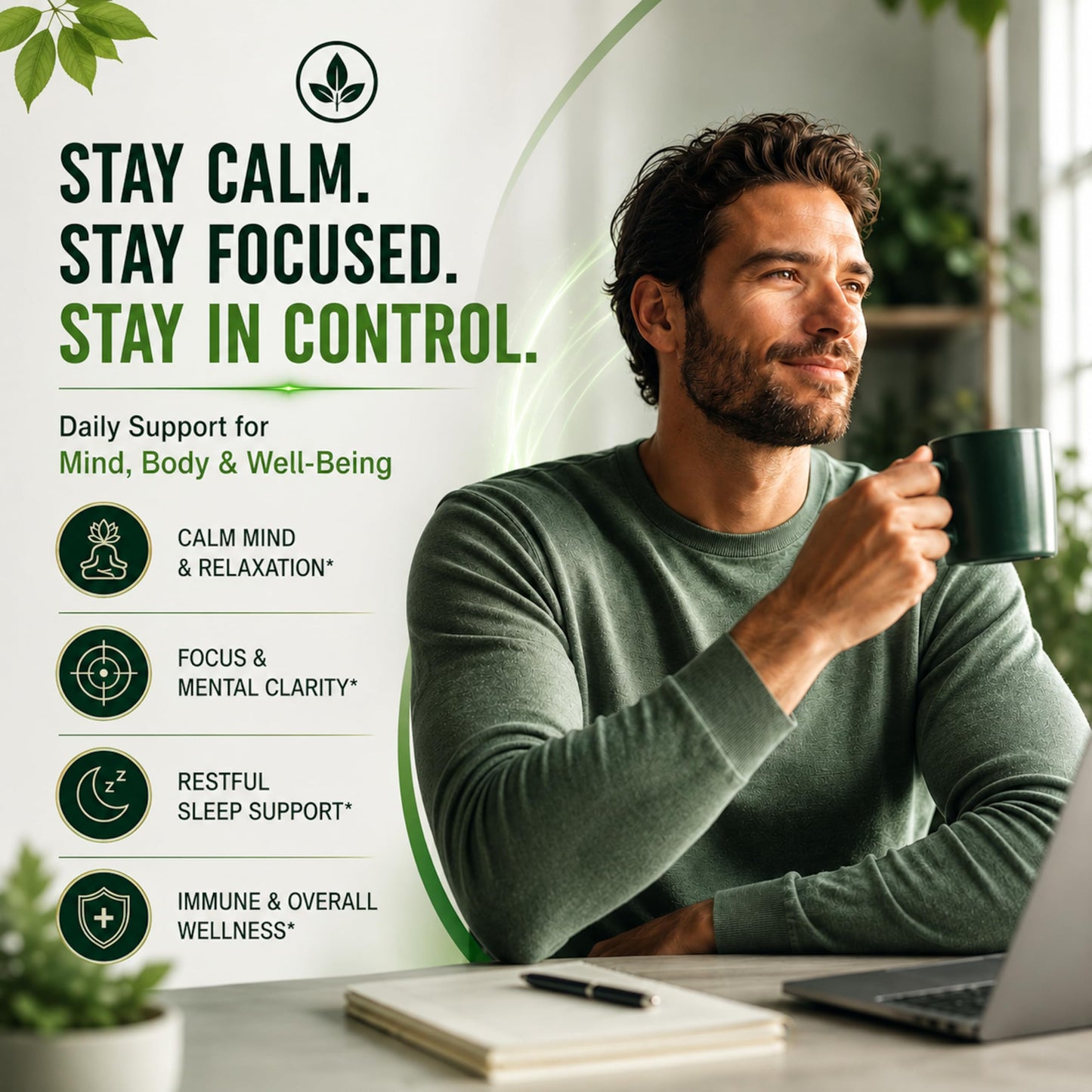 DLNIA Super Calm Cortisol Supplements for Women & Men Capsule 1 Count