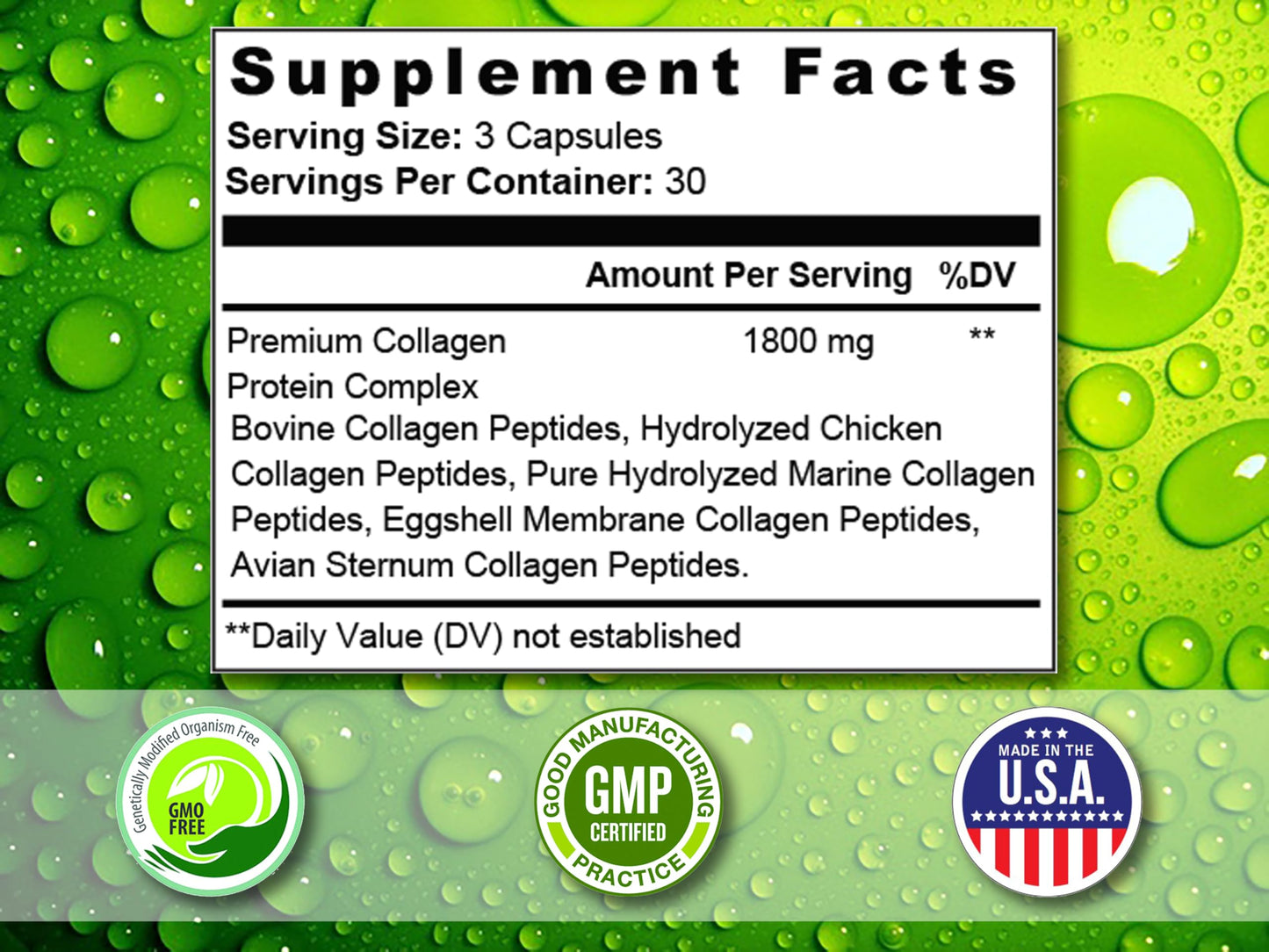 CRYSTAL PEAKS NUTRITION Collagen Peptide Capsules, 90 Count