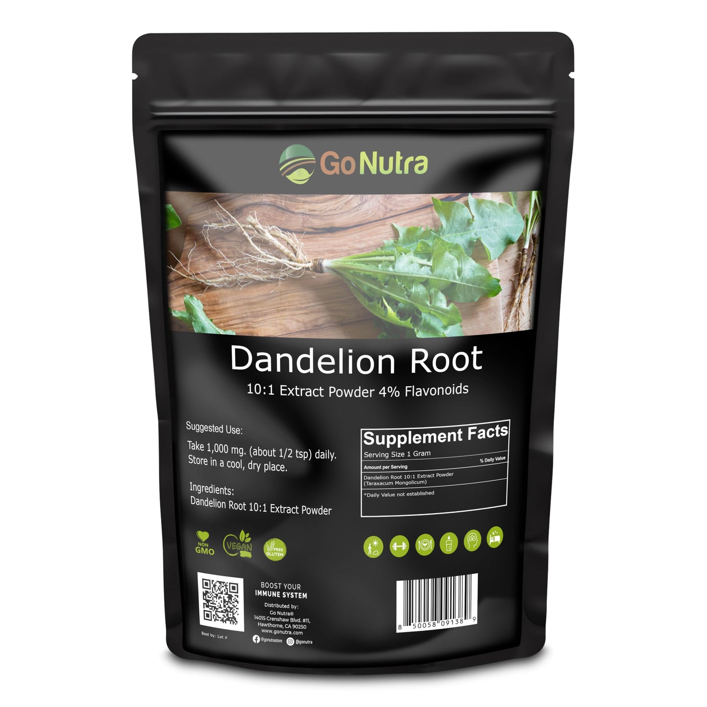 Go Nutra Dandelion Root Powder, 16 oz