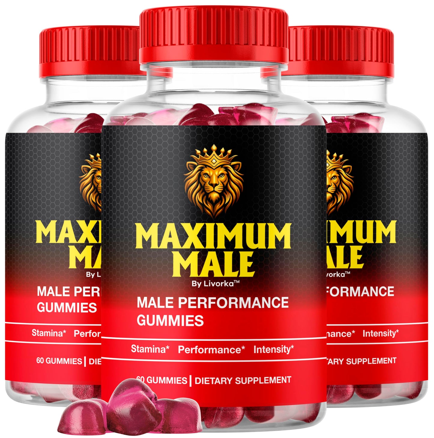 LIVORKA Maximum Male Gummies, 180 Gummies