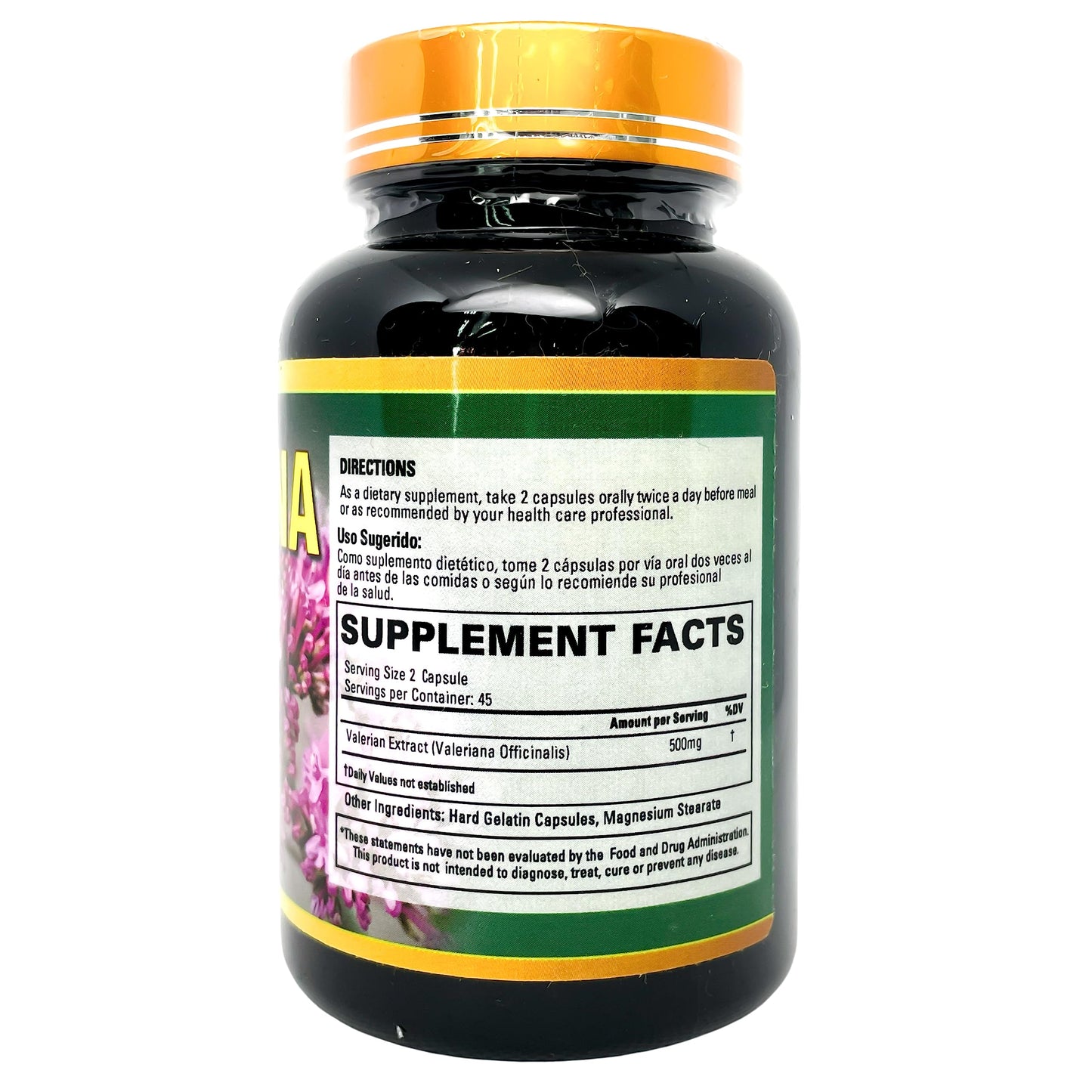 Productos El Colibri Valeriana Extract 500mg Capsules 90 Count