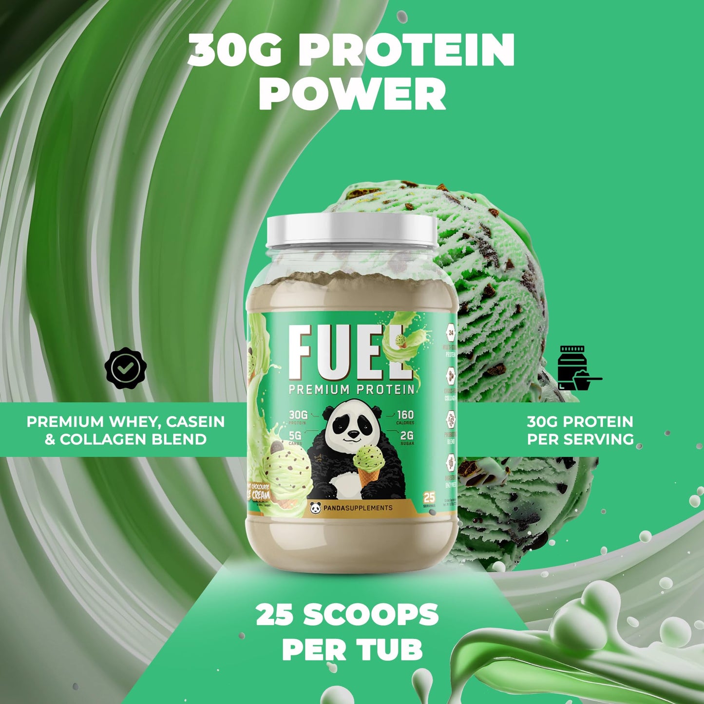 Underground Bio Labs Panda Fuel Premium Protein Whey Powder 40 Servings