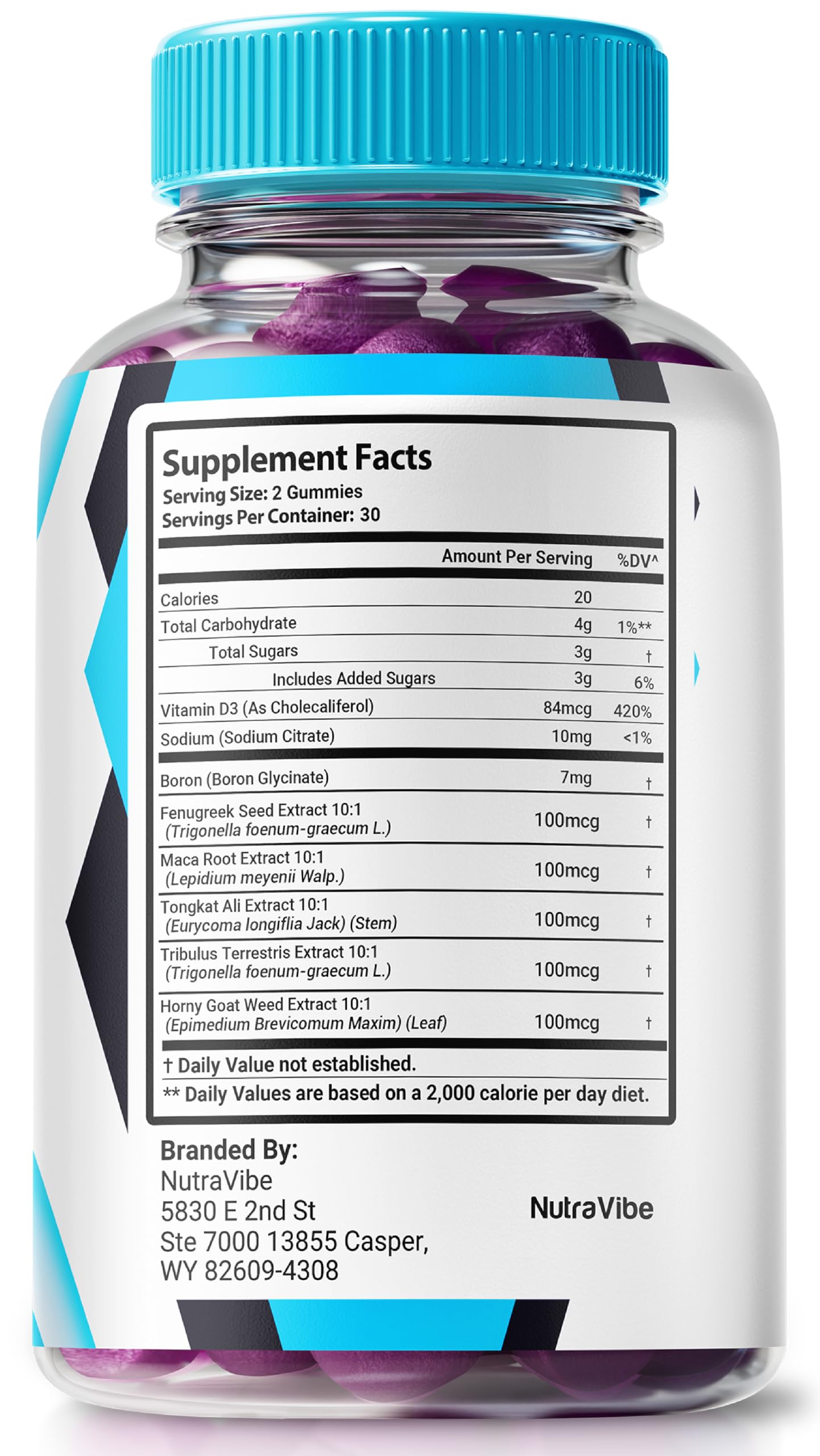 NutraVibe Thrust Maxx Gummies, 60 Count