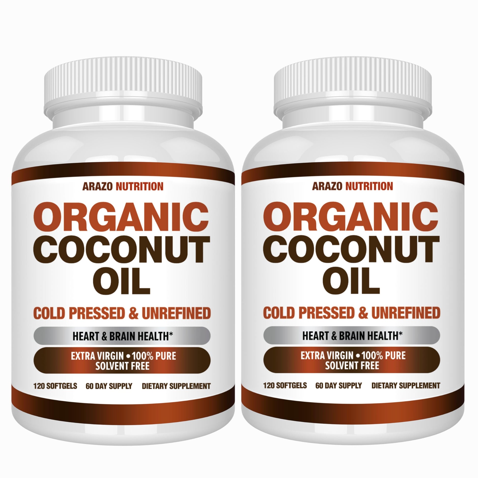 Arazo Nutrition Organic Coconut Oil 2000 mg Softgels 240