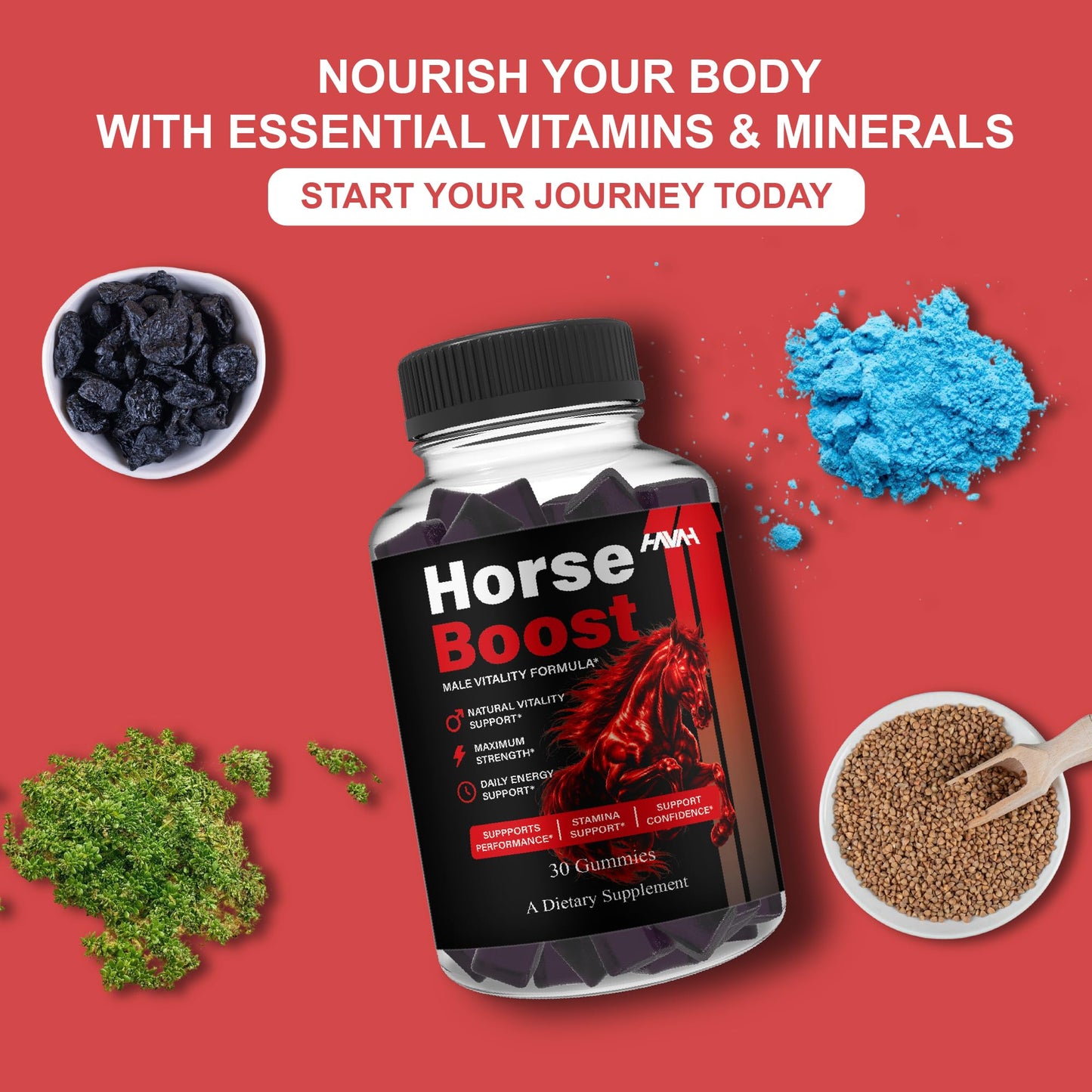 Havah Horse Boost Gummies 30 Count