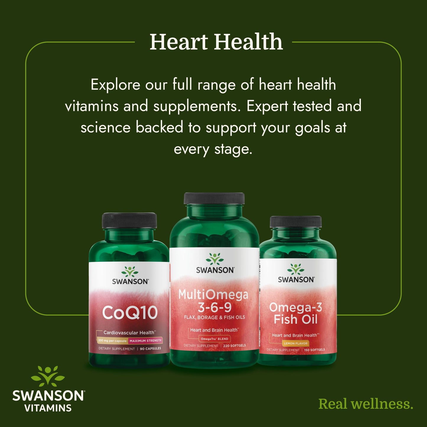 Swanson MultiOmega 3-6-9 Non-GMO Flax Softgels 220