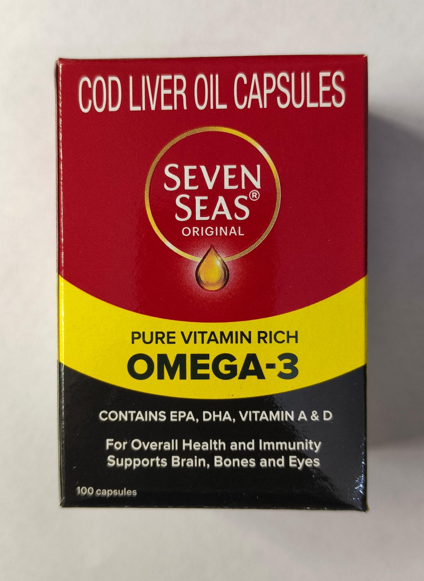 MAKJUNS Seven Seas Cod Liver Fish Oil 100 Capsules