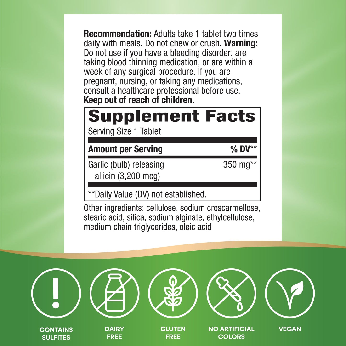 Nature's Way Garlicin Cardio 180 Tablets
