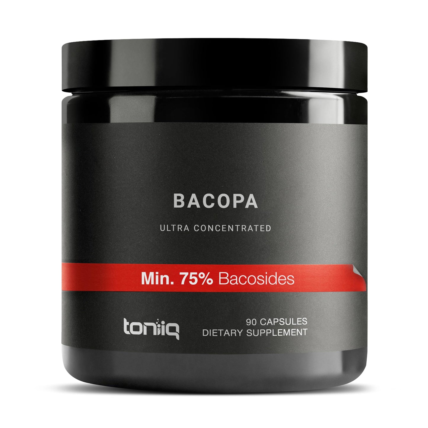 Toniiq Bacopa Ultra High Potency 45:1 Extract with 75% Bacosides Capsules 90 Count
