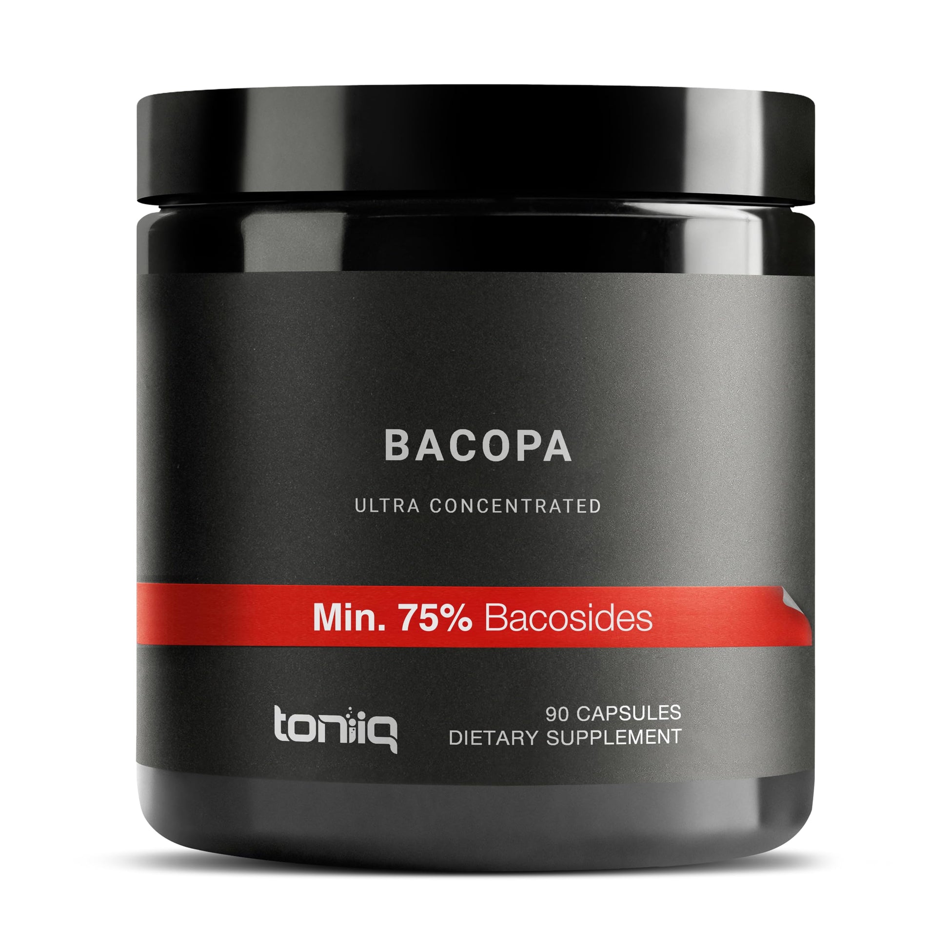 Toniiq Bacopa Ultra High Potency 45:1 Extract with 75% Bacosides Capsules 90 Count