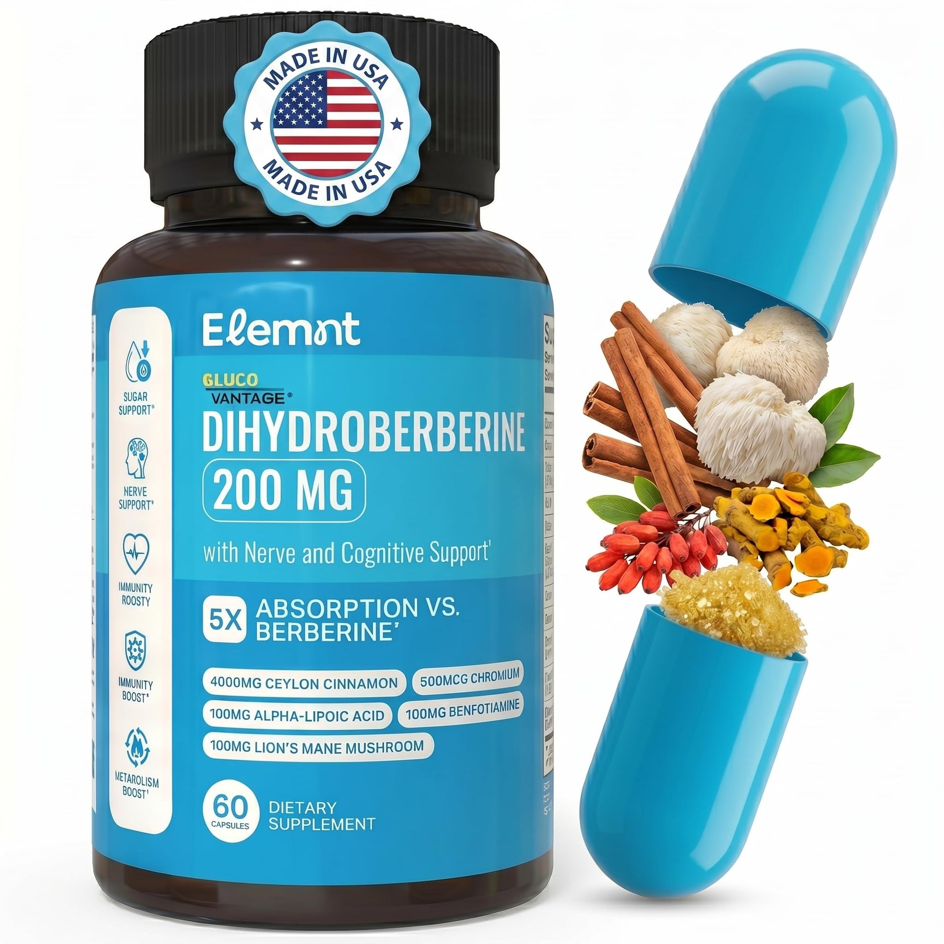 ELEMNT Dihydroberberine 200mg 60 Capsules