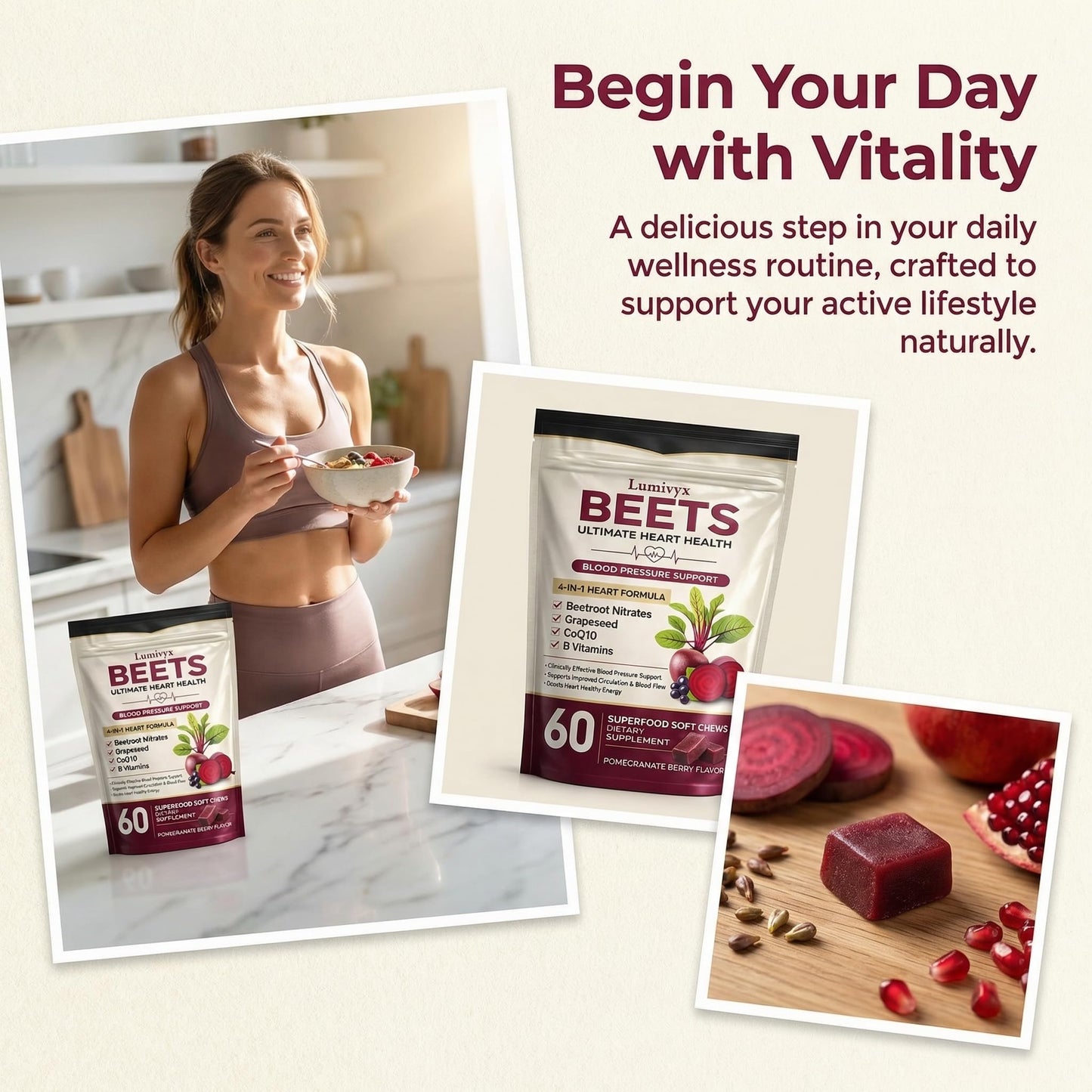 Jqewlg Lumivyx Beet Chews, 60 Chews