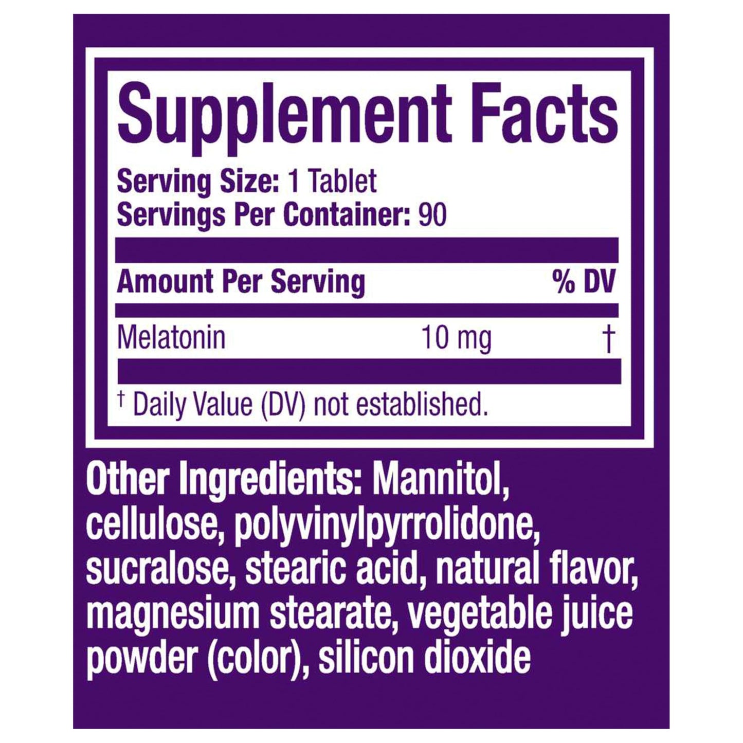 ZzzQuil Pure Zzzs Fast Dissolve Melatonin Tablets, 10 mg, 90 Tablets