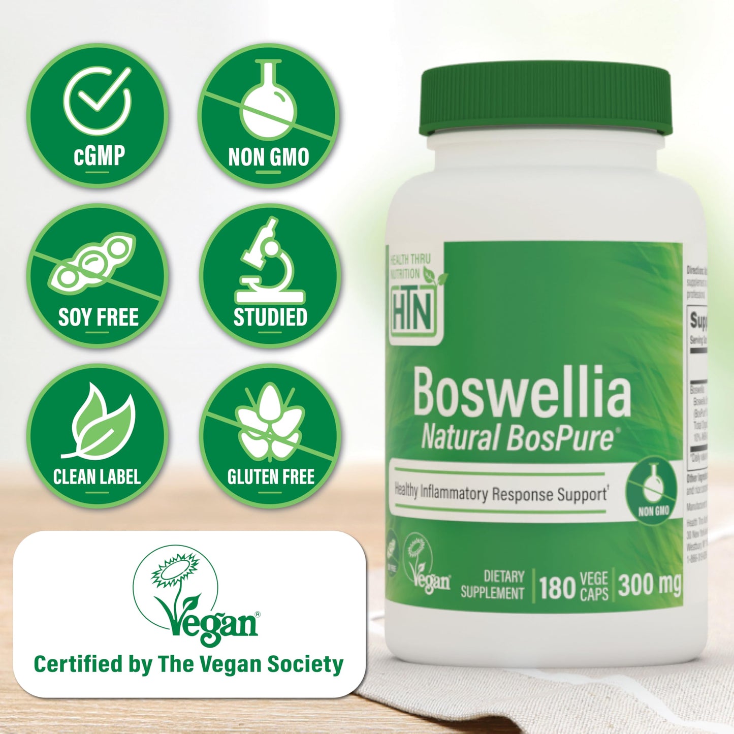 Health Thru Nutrition Boswellia 300mg Capsules 180 Count