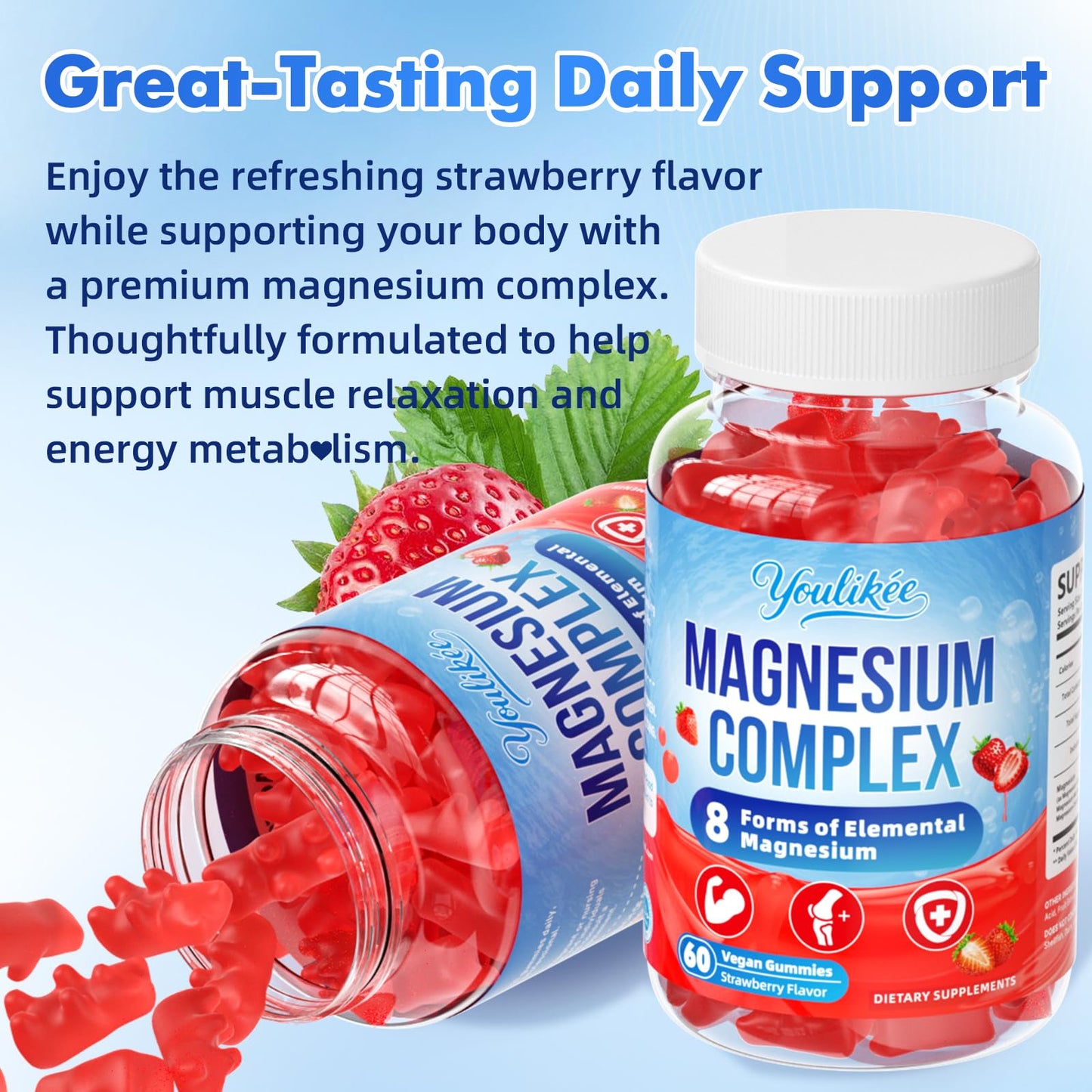 Youlikee Magnesium Complex Gummies 120 Count