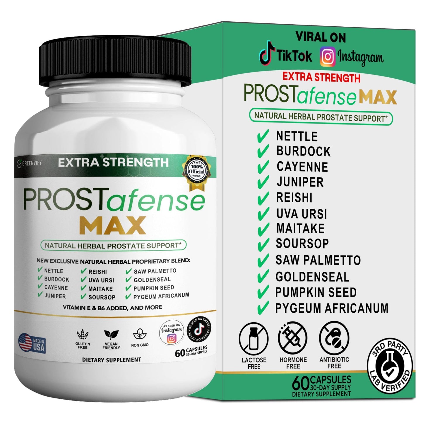 Prostafense Max Prostate Support Supplement Capsule, 60 Count