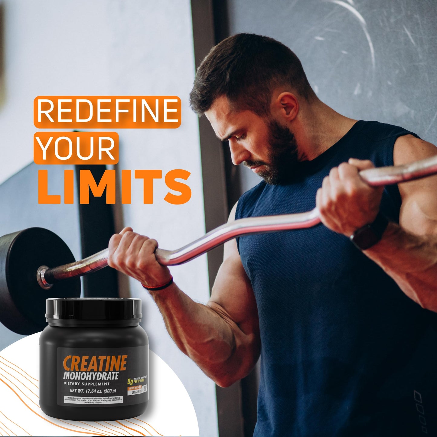 HEALTHY SPORTS Creatine Monohydrate Powder 17.64 oz
