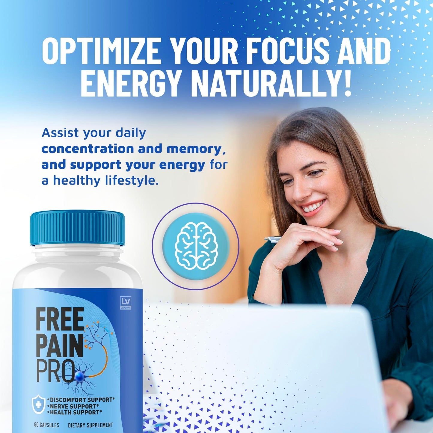 LIVORKA Free Pain Pro Capsules 60 Count