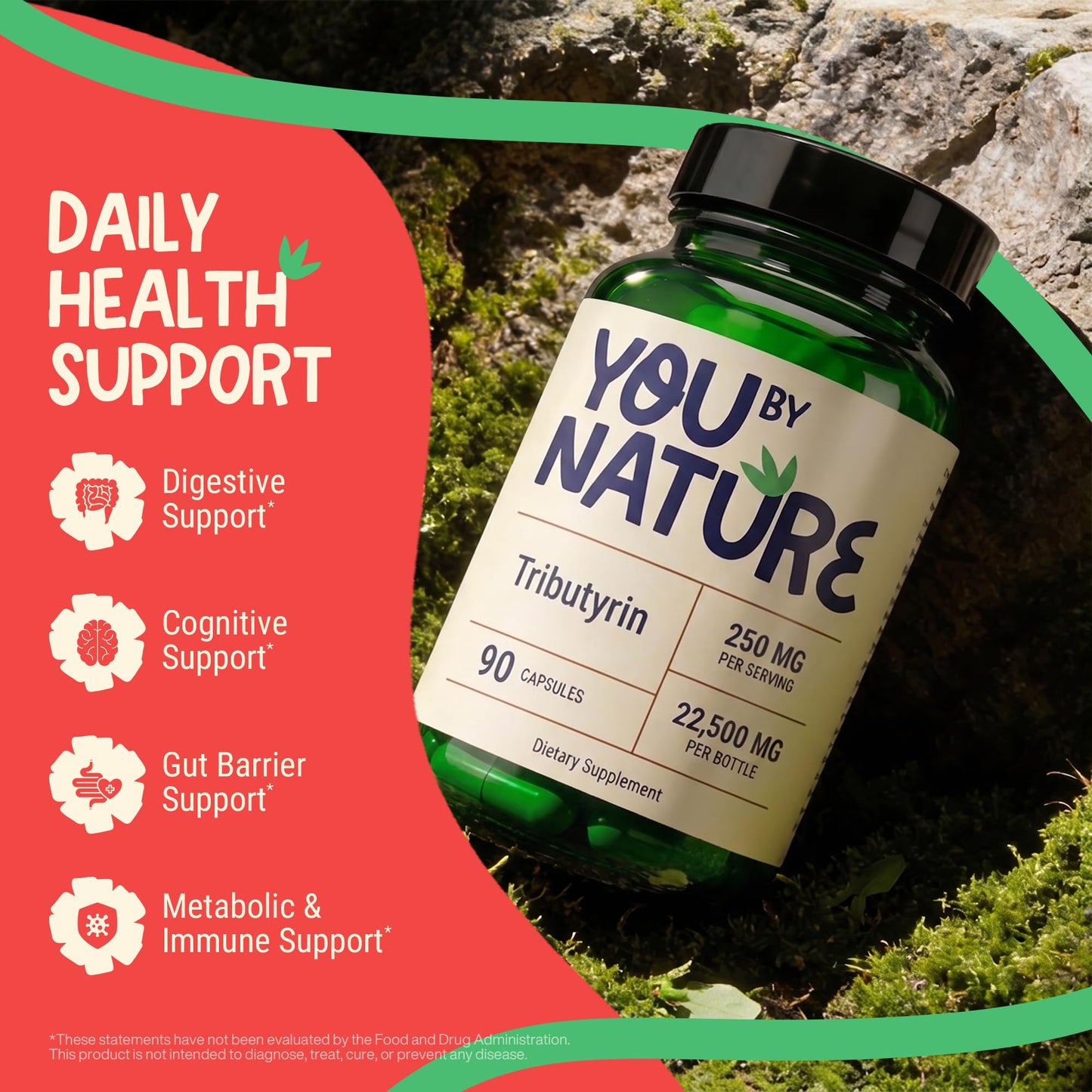 YOUBYNATURE Tributyrin 250mg Capsule, 90 Capsules