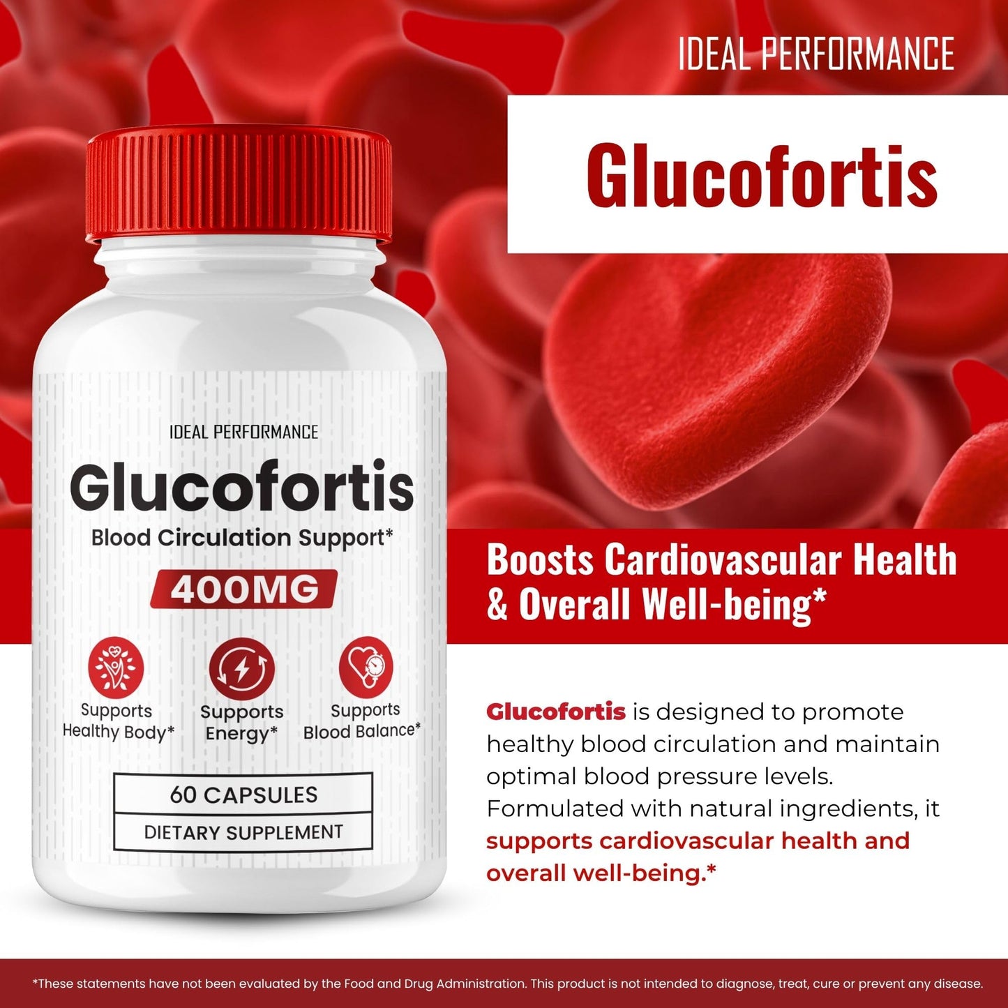 IDEAL PERFORMANCE GlucoFortis Capsules, 60 Count