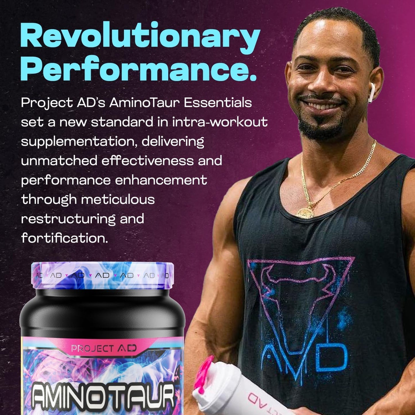 PROJECT AD LLC Aminotaur - Amino Acids with BCAAs, Pre Workout, Amino Energy, BCAA, Amino Acids, Keto Friendly, Coffee Extract, Energy Powder (Fresh Squeezed Lemonade), 1.2 lb