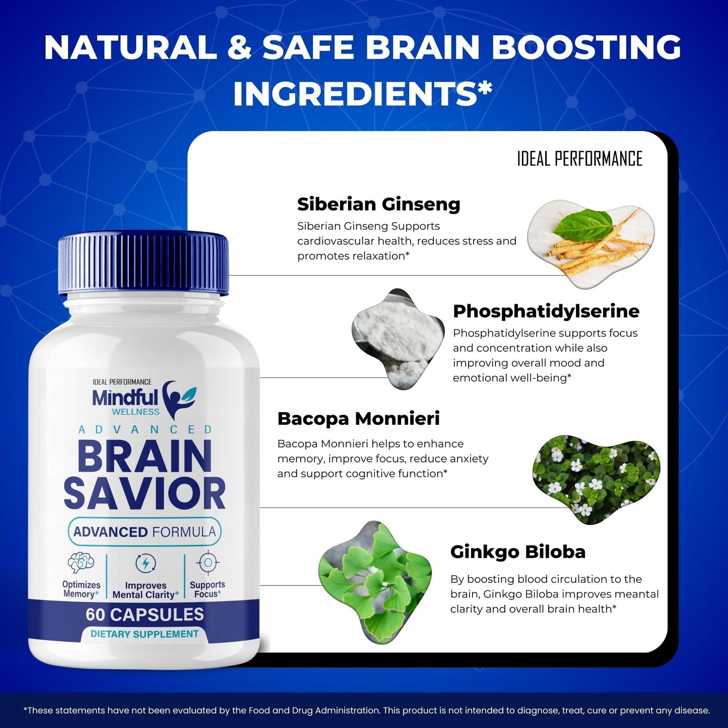 IDEAL PERFORMANCE Brain Savior 120 Capsules