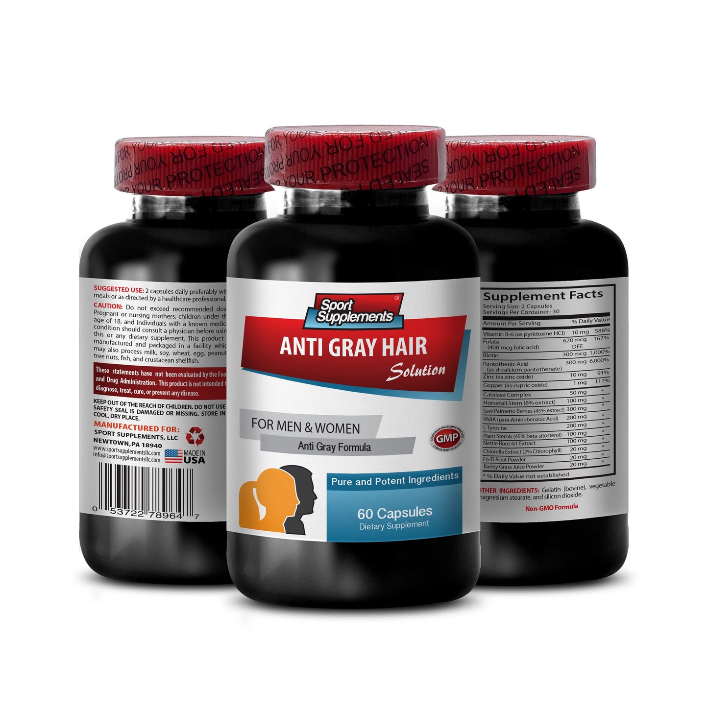 Sport Supplement Hair Growth Supplement 60 Capsules