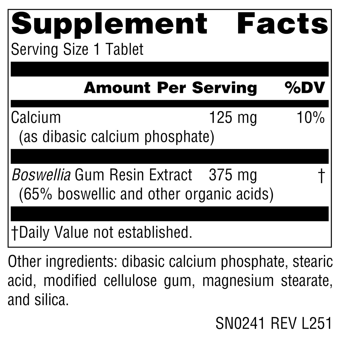 Source Naturals Boswellia Extract Tablets, 50 Tablets