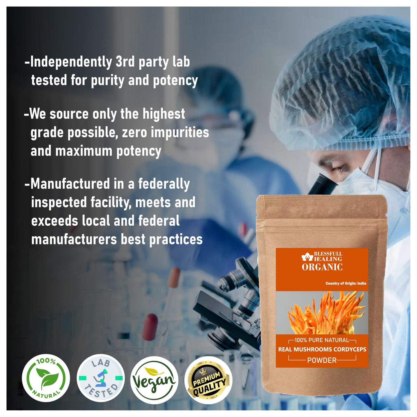 Blessfull Healing Cordyceps Powder 7.0548 oz